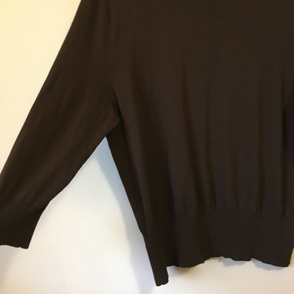 Nygard Collection Rayon High Banded Waist Bead + Lace Collared Top - Picture 9 of 16